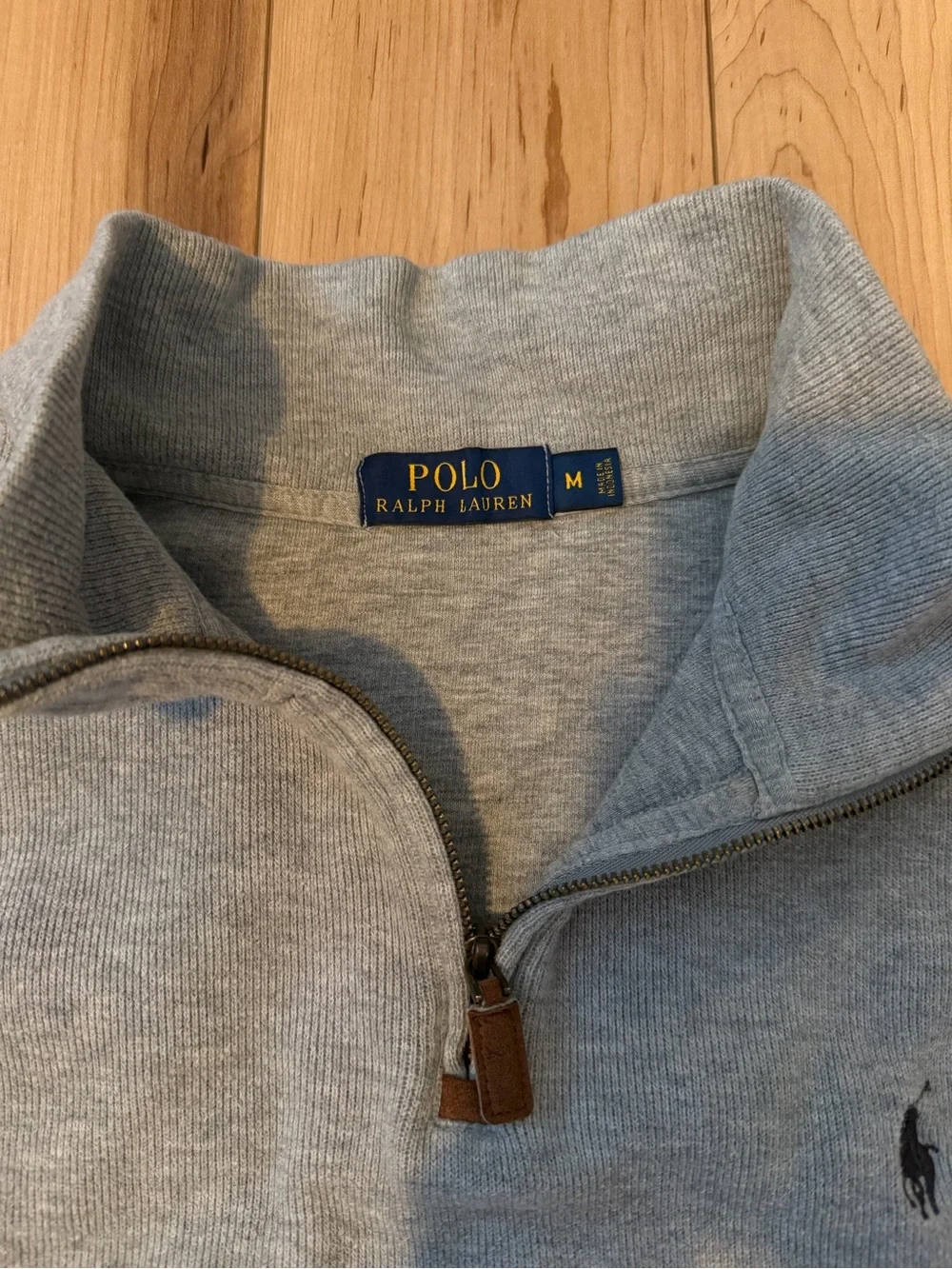 Ralph Lauren Light Gray Quarter-Zip Pullover Sweater
